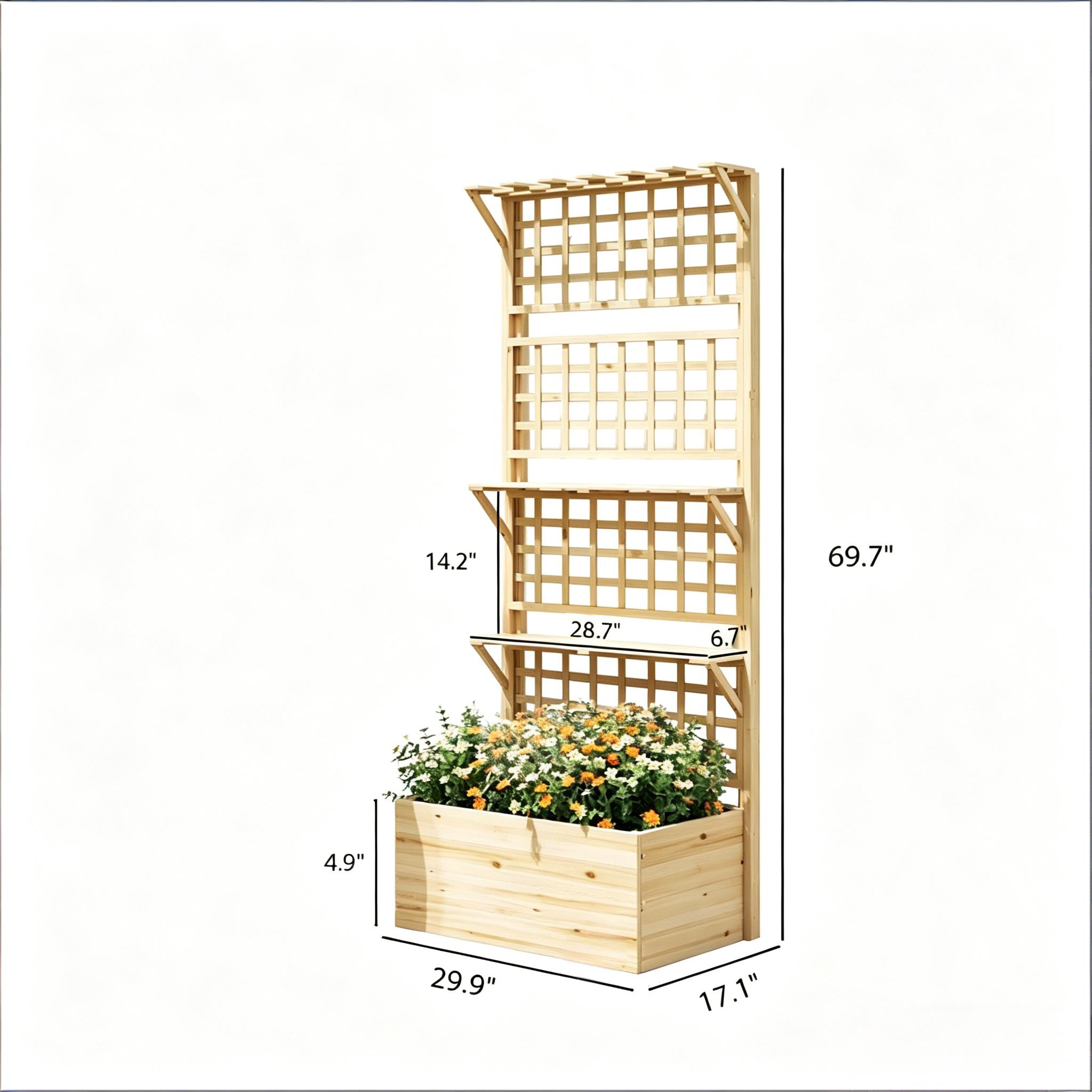 Raised Bed Planter Box - ガーデン用高床式プランターボックス、木製レイズドガーデンベッド、プランターボックス