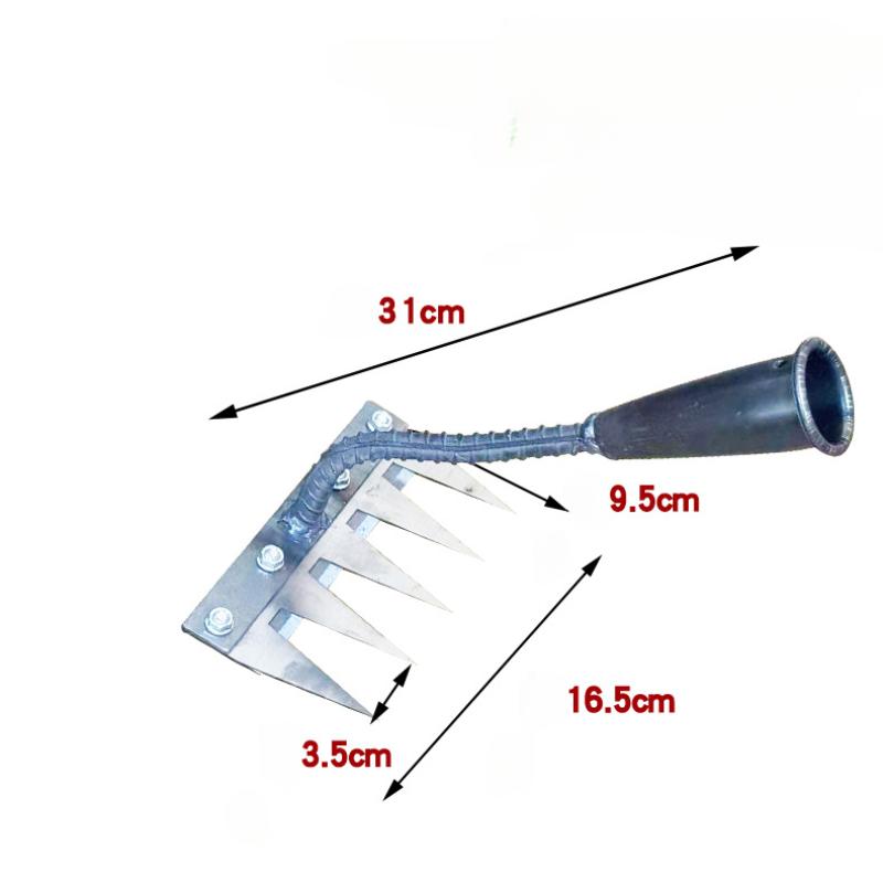 Gardening Tools And Uses - スチール製ガーデン除草レーキ多用途農業用藁鍬5/6歯農業用レーキ土壌ほぐし除草ツールマンガン入り