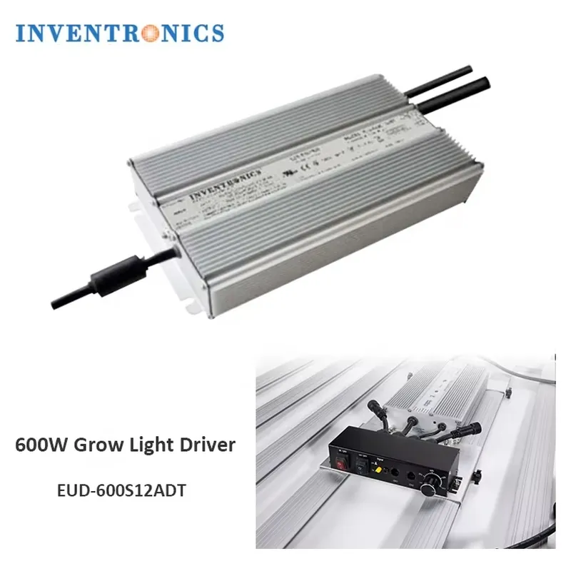 Led Grow Light - 600W育成ライト用ドライバー Inventronics 0-10V EUD-600S12ADT 5年保証 園芸用IP67調光可能LEDドライバー