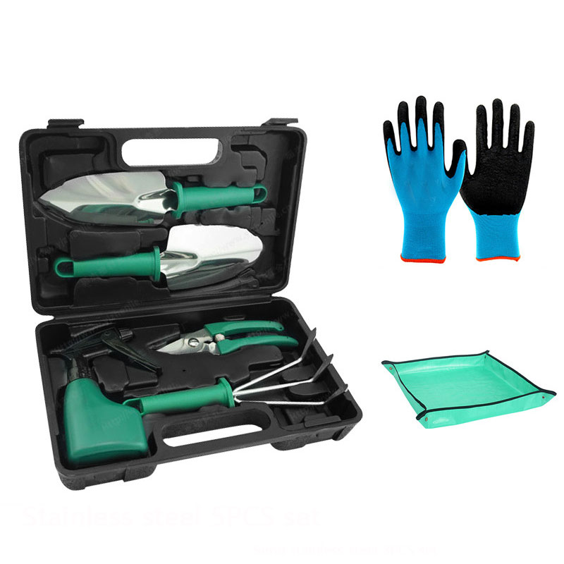 Gardening Tools Heavy Duty - 園芸工具セット ステンレス製 ヘビーデューティー キャリーケース付き 室内/屋外兼用 ガーデンツールキット