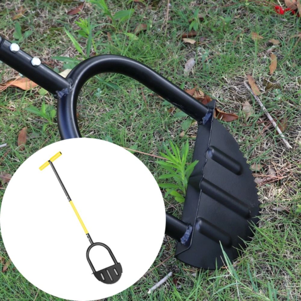 Gardening Tools And Uses - 実用的なツール ハンドヘルド芝刈り機 ポータブル手動エッジングツール 半月型 Tグリップハンドル ガーデンエッジャー