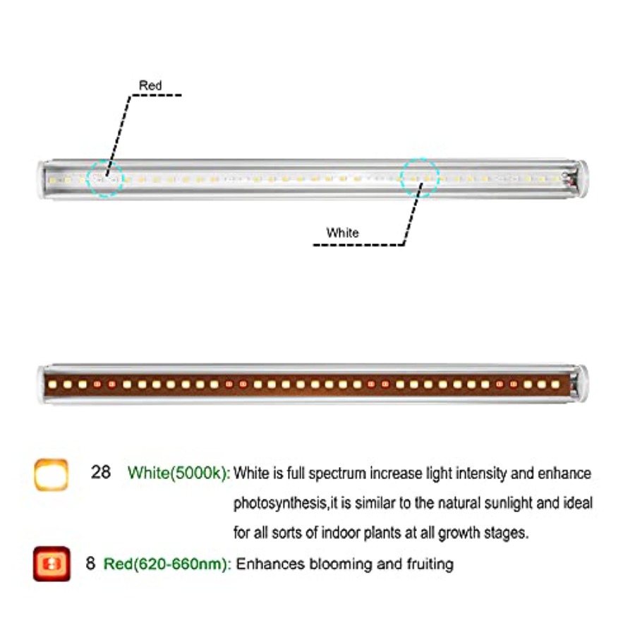 屋内植物用LED育成ライトバー、温室植物育成棚用太陽光育成ラ - Led Grow Light のレビューと価格