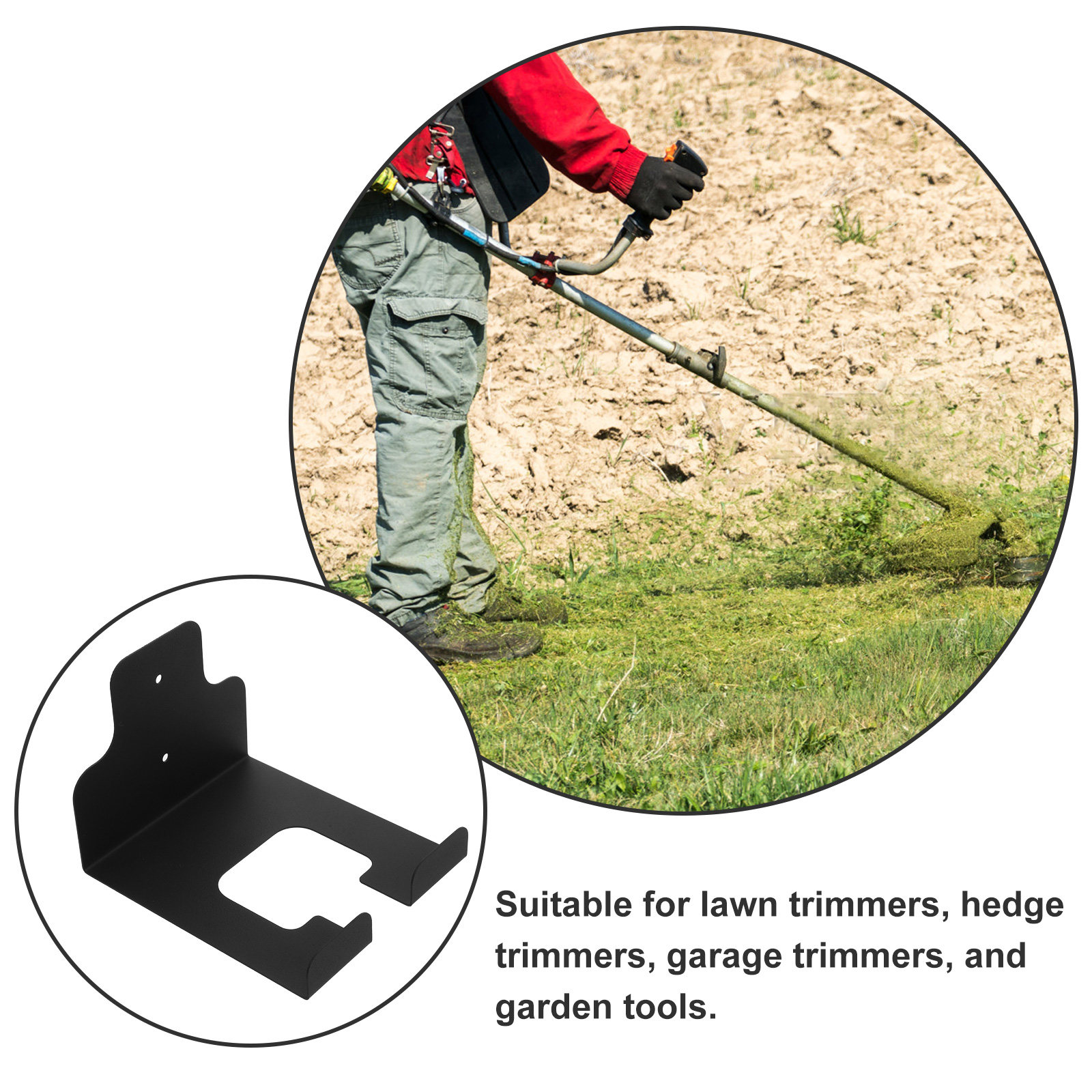 頑丈な壁掛け式ガーデン用電動工具ホルダー。ブラックコーティン - Gardening Tools Heavy Duty のレビューと価格