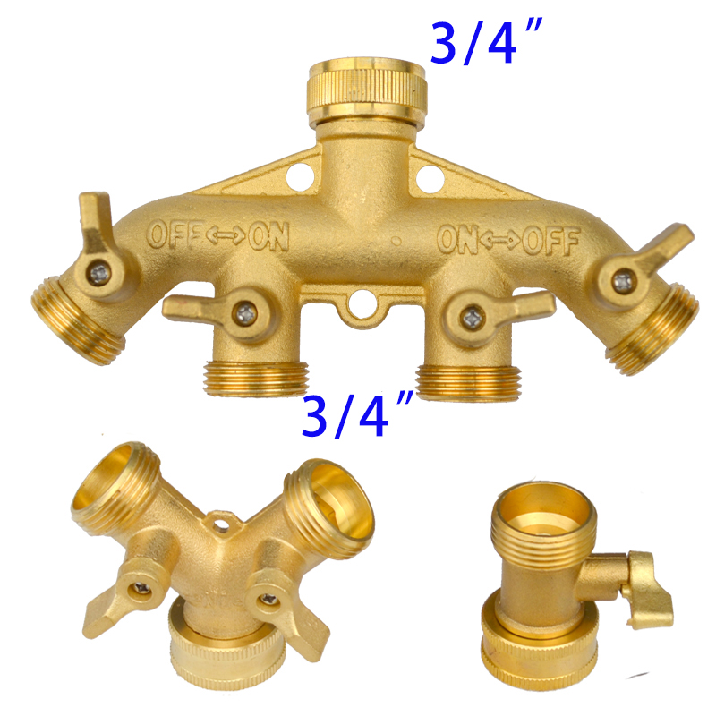 ヘビーデューティ真鍮 1-2-4 ウェイスプリッターガーデン - Gardena Hose Comfort のレビューと価格