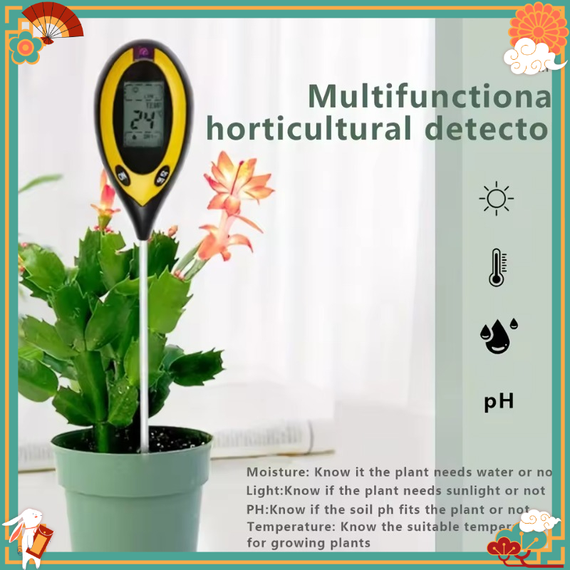 多機能4-in-1土壌PHメーター、水分、温度、光強度、土壌 - Gardening Tools And Uses のレビューと価格