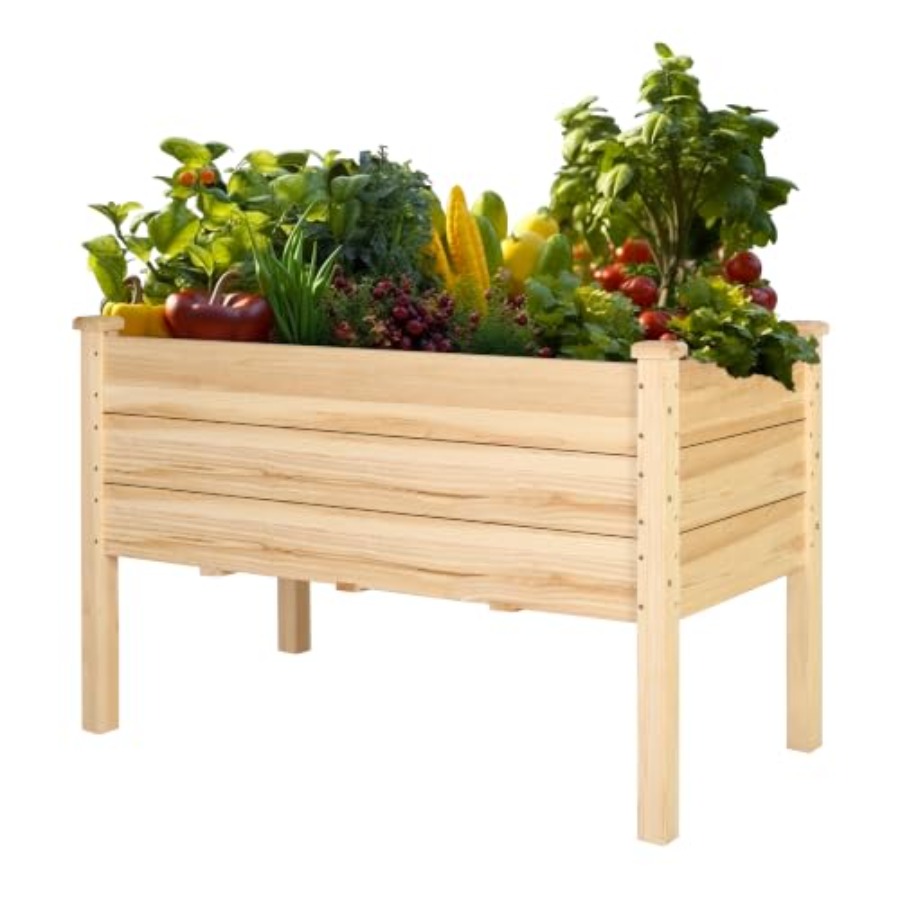 幅1.2m×奥行き0.4mの杉材製プランターボックス（高さ調 - Raised Bed Planter Box のレビューと価格