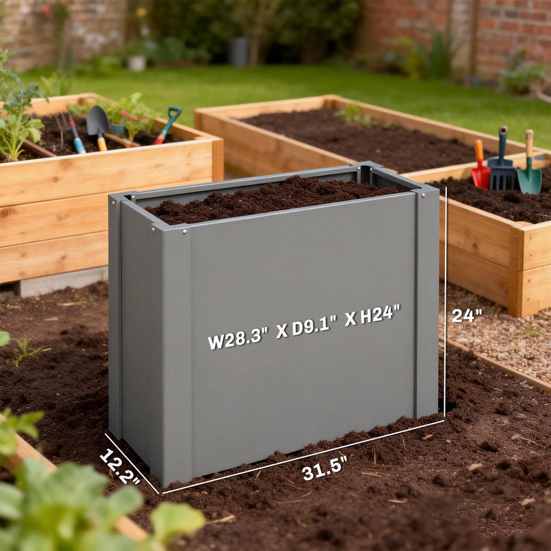 Outsunny 鉄製プランターボックス 屋外用ガーデニング - Raised Bed Planter Box のレビューと価格