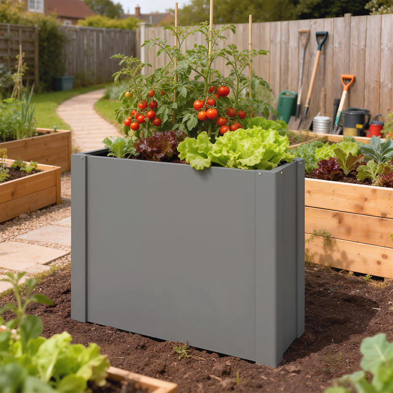 Outsunny 鉄製プランターボックス 屋外用ガーデニング - Raised Bed Planter Box のレビューと価格