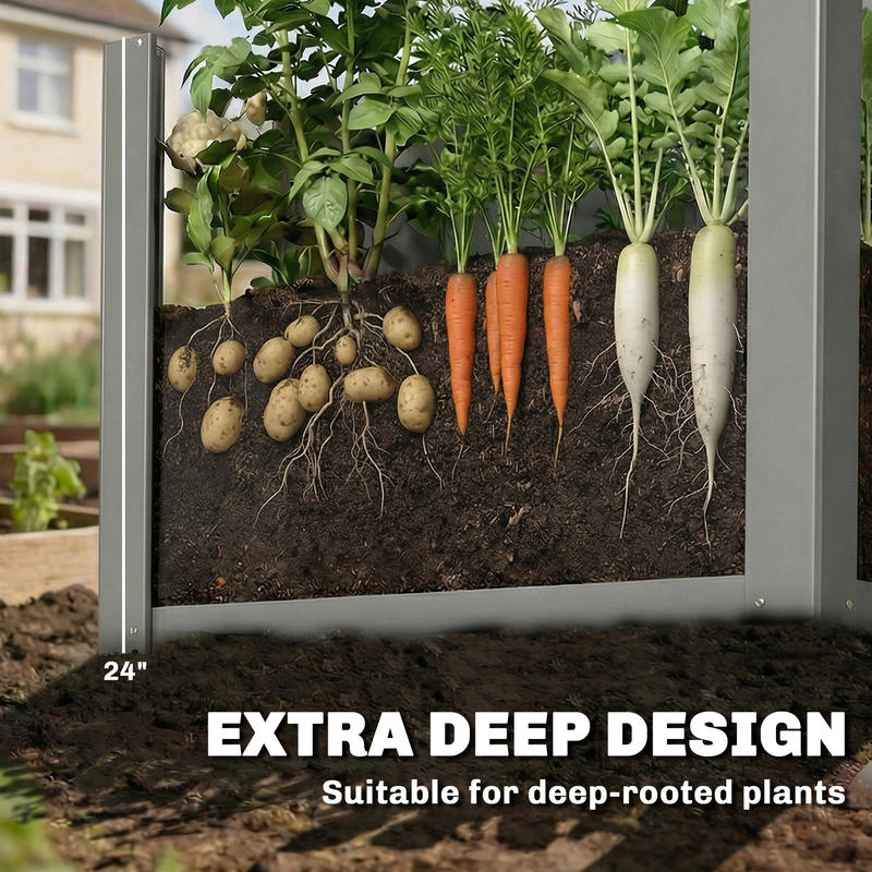 Outsunny 鉄製プランターボックス 屋外用ガーデニング - Raised Bed Planter Box のレビューと価格