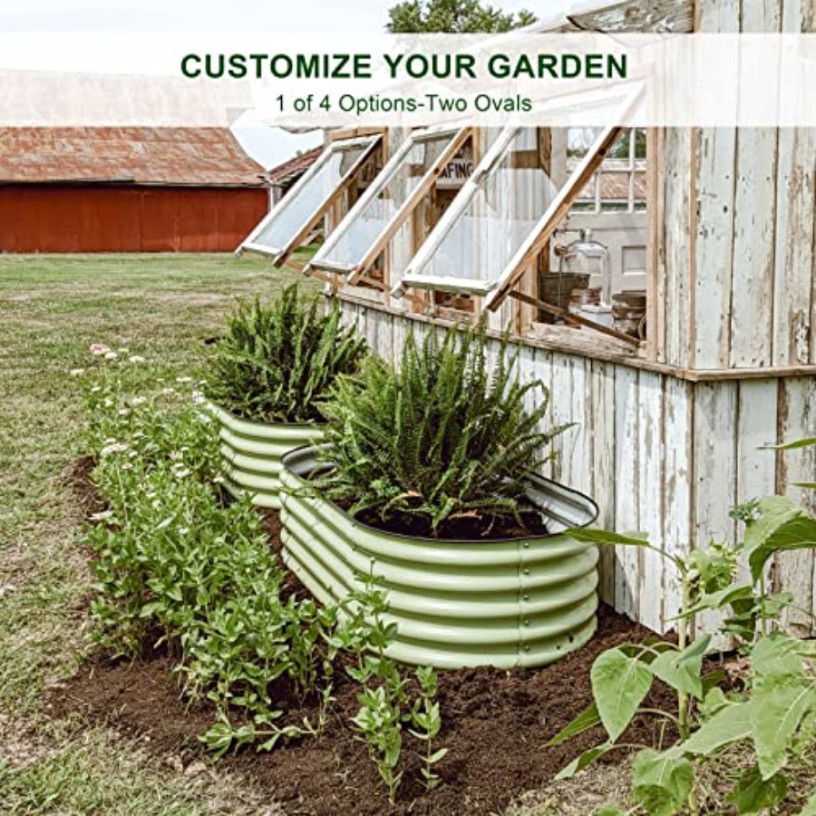 屋外用のモジュール式亜鉛メッキ鋼製プランターボックス。高さ1 - Raised Bed Planter Box のレビューと価格