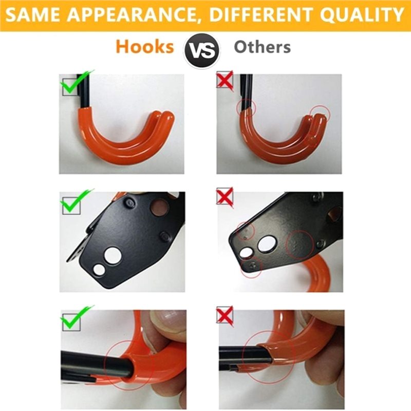 【大特価】壁掛け式5個入り頑丈な金属フック、ガレージバイクフ - Gardening Tools Deals のレビューと価格