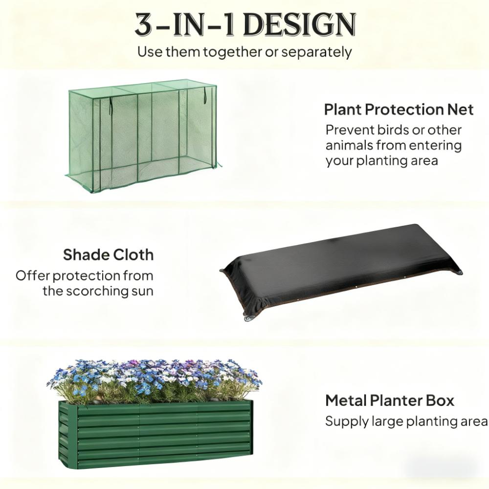 底が開いた高床式菜園、亜鉛メッキ鋼製プランターボックス、作物 - Raised Bed Planter Box のレビューと価格