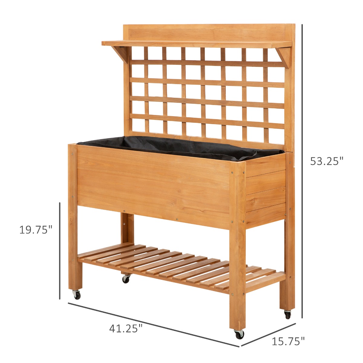 高床式木製プランター、花壇、ハーブボックス - Raised Bed Planter Box のレビューと価格