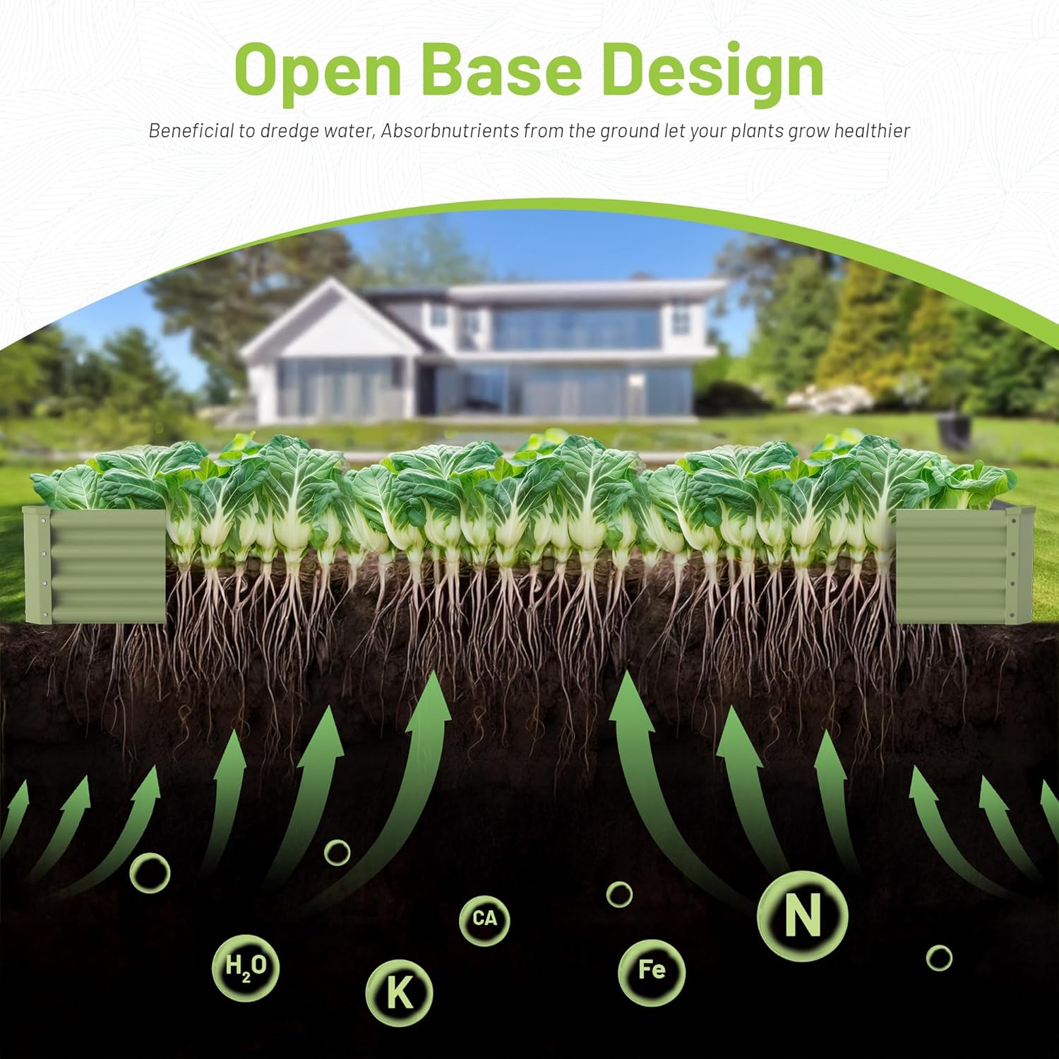 屋外野菜栽培用金属製高床式菜園、亜鉛メッキ鋼、8x4x1フィ - Raised Bed Planter Box のレビューと価格