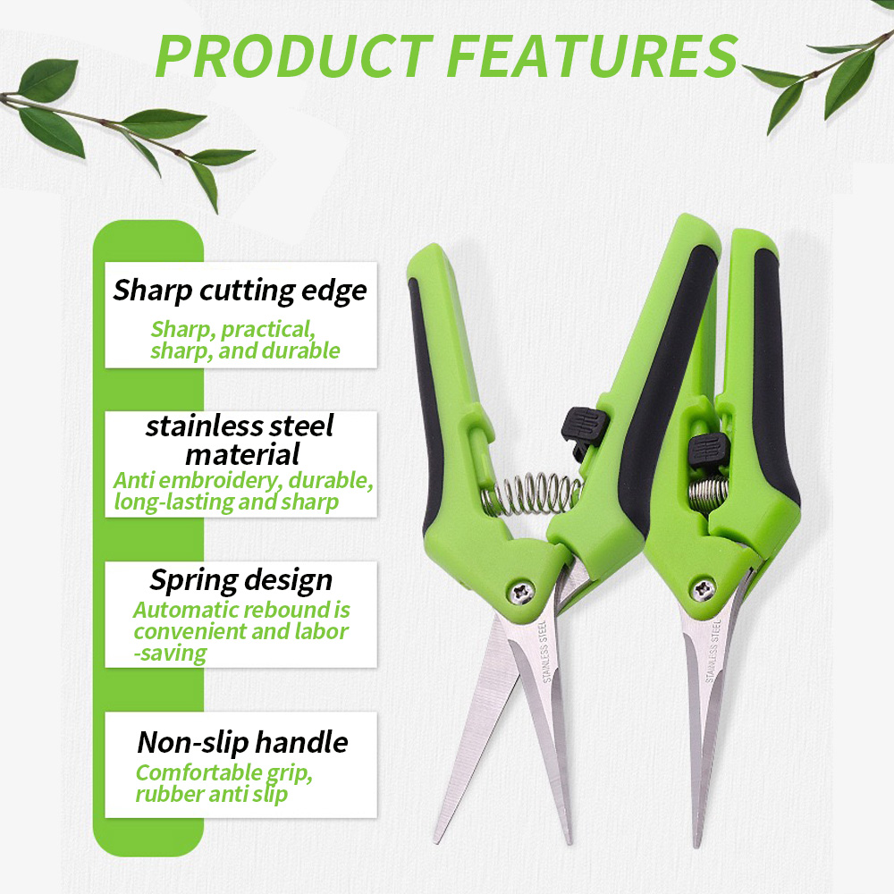 先端が尖った果物摘み取り用ハサミ 1個入り スプリングリセッ - Gardening Tools And Uses のレビューと価格
