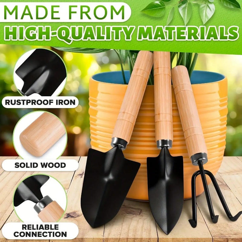 3PC/1セットミニガーデニングツールセットポータブル小型ガ - Gardening Tools Rake のレビューと価格
