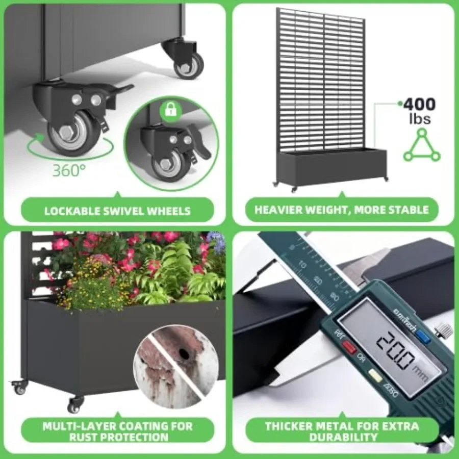 支柱付きの高床式プランター、サイズ：73インチ×47インチ× - Raised Bed Planter Box のレビューと価格