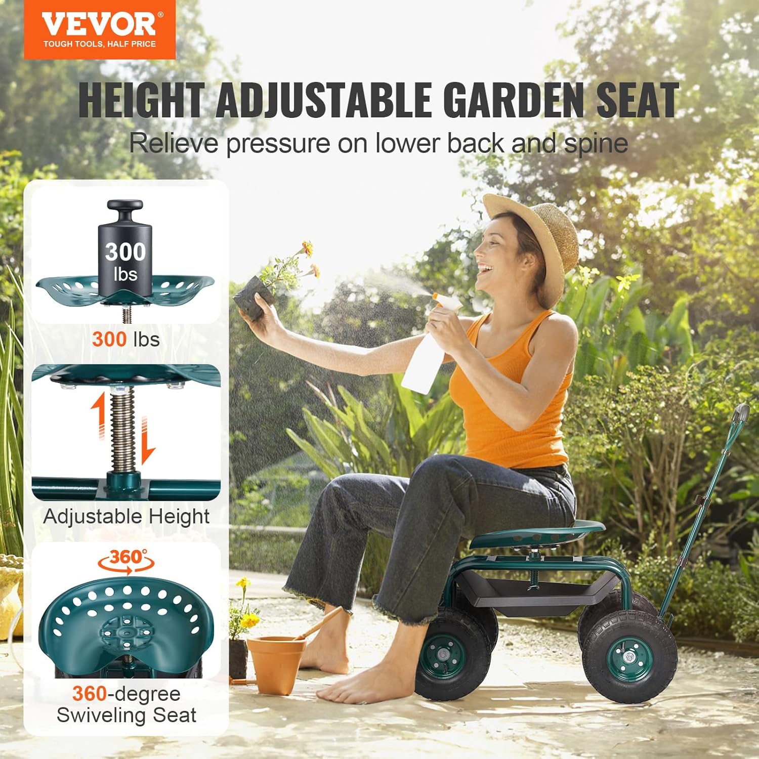 ガーデンカート ローリングワークシート（車輪付き）、植栽用ガ - Gardening Tools And Uses のレビューと価格