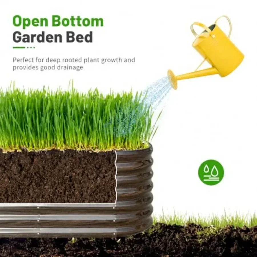亜鉛メッキ鋼製プランターボックス2個セット - 野菜、花、ハ - Raised Bed Planter Box のレビューと価格