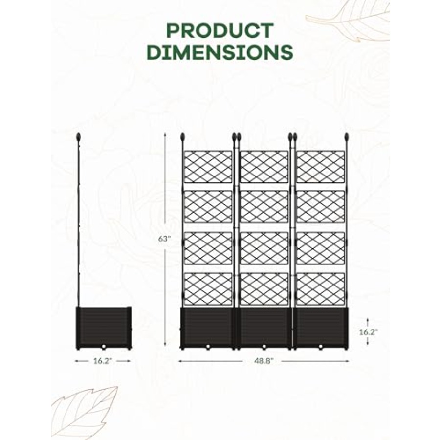 3個入り、金属製の支柱付き、モジュール式の高床式プランターボ - Raised Bed Planter Box のレビューと価格